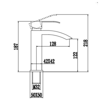 Смеситель для раковины Fmark FS8601Q, графит