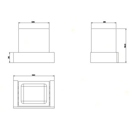 Gessi Rettangolo Стакан подвесной, цвет: хром/белый, артикул 20807#031