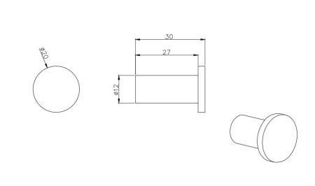 Крючок AQUATEK, матовый черный AQ4001MB ВЕГА, артикул AQ4001MB