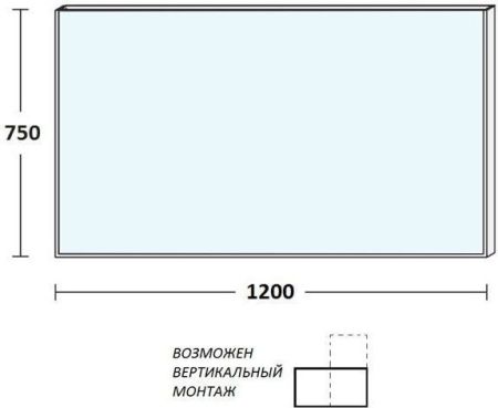 Зеркало De Aqua Сильвер 12075 серебро (без фацета)