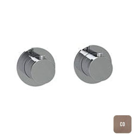 ALMAR Смеситель настенный встраиваемый, термостатический, с переключателем на 2-3 положения, внешняя часть, цвет Copper Brushed PVD, артикул E180132.CO