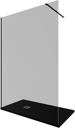 Душевая перегородка Allen Brau Infinity 1 140 3.21028.BBA.T черный браш, артикул 3.21028.BBA.T