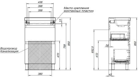 Тумба под раковину Aquanet Нота New 50 белый глянец Тумба под раковину Aquanet Нота New 50 белый глянец