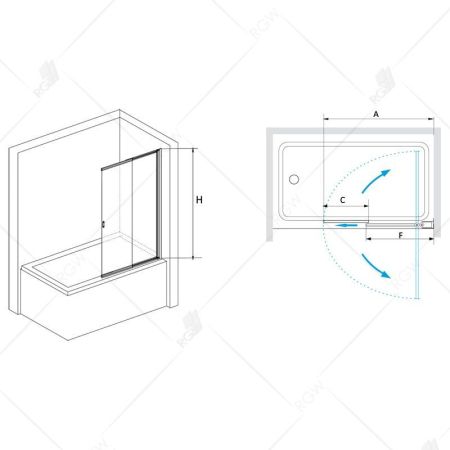 Шторка на ванну RGW SC-40, артикул 03114010-11