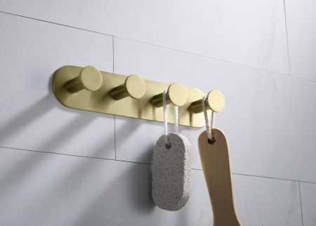 Вешалка-4 крючка Timo Saona 13015/17 золото матовое, артикул 13015/17