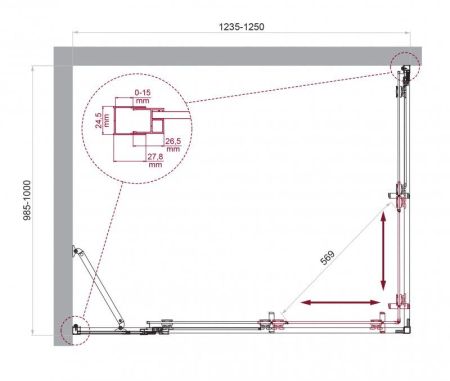 Душевой уголок BELBAGNO LUCE-AH-21 арт. LUCE-AH-21-120/80-P-Cr, артикул LUCE-AH-21-120/80-P-Cr