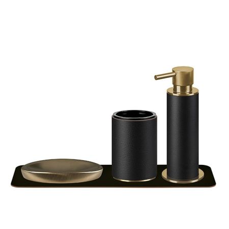 ADJ Диспенсер для жидкого мыла, D7xH19см., цвет: Gold/черный, артикул 4980.Gold/01