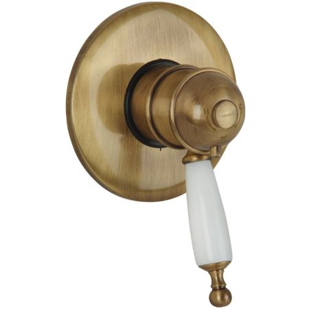 OXFORD См-ль скрытого монтажа моноком. термостат., ручка белая, бронза, артикул 19101