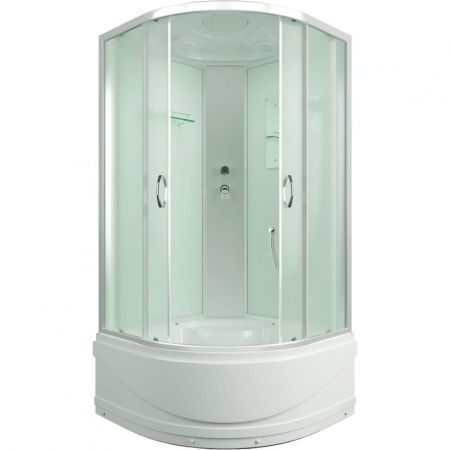 Душевая кабина Erlit Comfort ER3508TP 80x80 задняя стенка Белая стекло матовое, артикул ER3508TP-C3