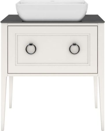 Тумба PLAZA Classic напольная с ящиками 80, белая матовая, артикул PL.C.80.1+1\WHT