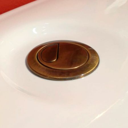 RICAMBI Кнопка двойная, механическая (для тросика), бронза бриллианте, артикул 29647