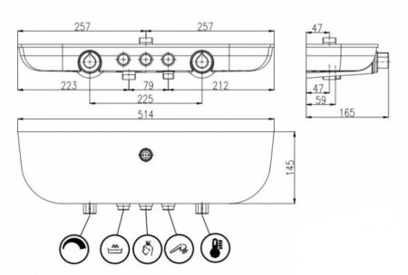 Душевая система Rav Slezak Murray MU253.5/4SB, артикул MU253.5/4SB