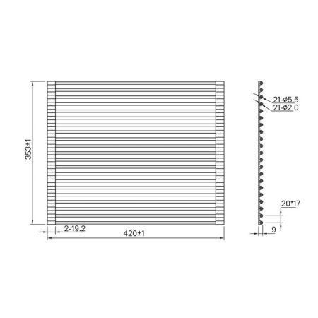 Ролл-мат, нерж. сталь, чёрный, 353*420, Kitchen Line IDDIS (ROL35BLi59), артикул ROL35BLi59