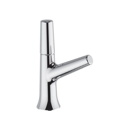 Смеситель для раковины, Cisal, Vita, тип открывания воды-однорычажный, монтаж-на раковину/столешницу, отверстия для монтажа-1, высота, мм-200, вынос излива, мм-100, тип излива-неподвижный, донный клапан-есть, цвет-хром, артикул VI00051421