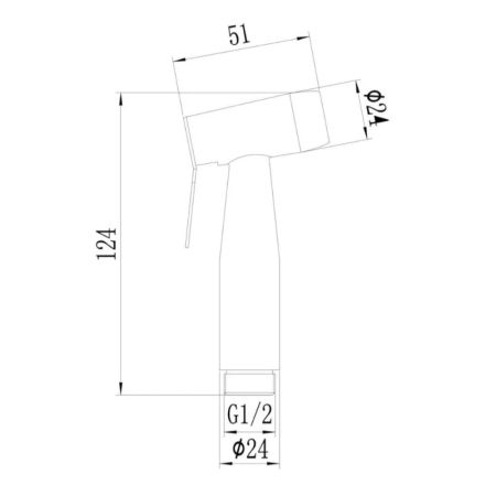 Лейка для гигиенического душа Savol S-PQ01Q, графит, артикул S-PQ01Q