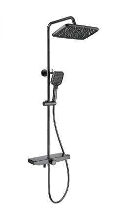 Душевая система с термостатом WONZON & WOGHAND ThermoKlick, Темный графит (WW-B3098-A-BGG), артикул WW-B3098-A-BGG