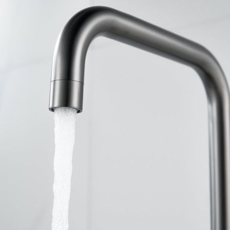 Смеситель для кухни с подключением фильтра воды Raffine F118T, оружейная сталь