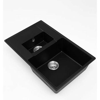 Кухонная мойка Grandex Aqua Topline 600115, черный металлик