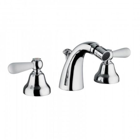 Bongio Oxford Lux Смеситель для биде, цвет хром/белый фарфор, артикул 19503CR0L