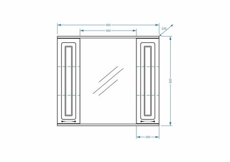 Зеркало-шкаф "Кармела 90/С", ольха белая