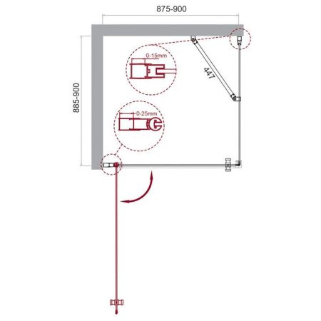 Душевой уголок BelBagno ETNA-A-1-80-C-Cr, артикул ETNA-A-1-80-C-Cr