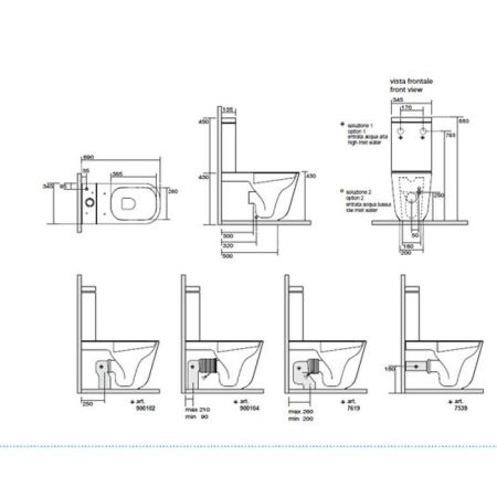 Механизм GEBERIT двойного слива с нижним подводом воды, цвет кнопки хром, артикул 750990 Geberit