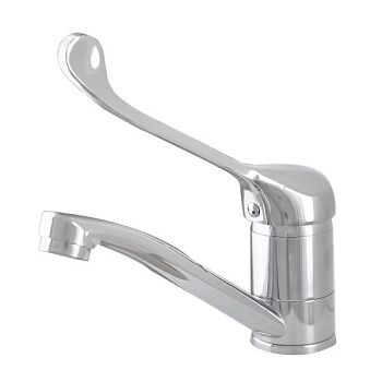 Смеситель для кухни с хирургической ручкой Сантаком stOMEGA 4579, хром