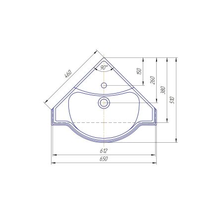 Тумба угловая "Классика 65"	, Классик угловой