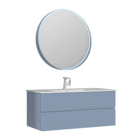 Тумба с раковиной ORKA Moonlight 120 подвесная, голубой матовый