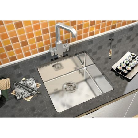 Кухонная мойка ZorG R SH R 4444 Матовый хром