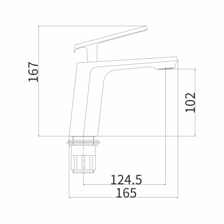Смеситель для раковины FASHUN A1081-7, черный