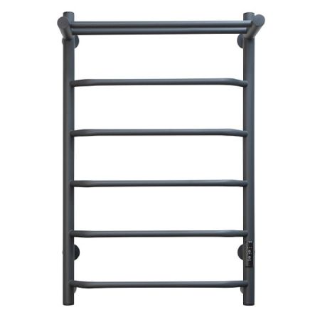 Полотенцесушитель электрический с полочкой (лесенка) Тругор Пэк сп 6 П 80х50 см, графит, артикул Пэк сп 6П/8050графитВГП