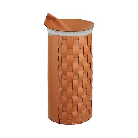 ADJ Круглая корзина для белья, D33x68 см., цвет: коньяк/бордо, артикул 1068.09/30