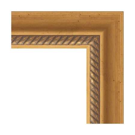 Зеркало Evoform Exclusive-G 135х73 Состаренное золото с плетением