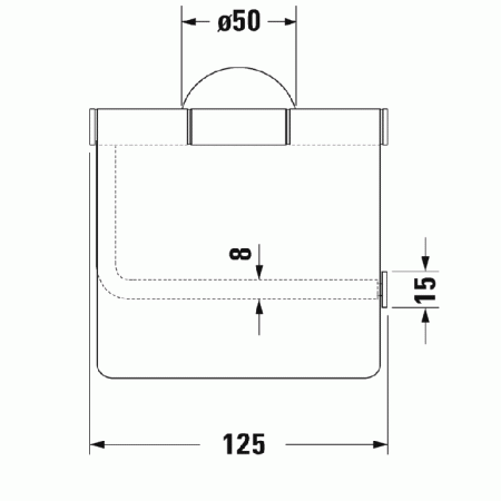 Duravit Starck T Держатель туалетной бумаги с крышкой настенный цвет хром