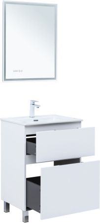 Тумба под раковину Aquanet Алвита New 60 напольная, белый матовый, артикул 00344132