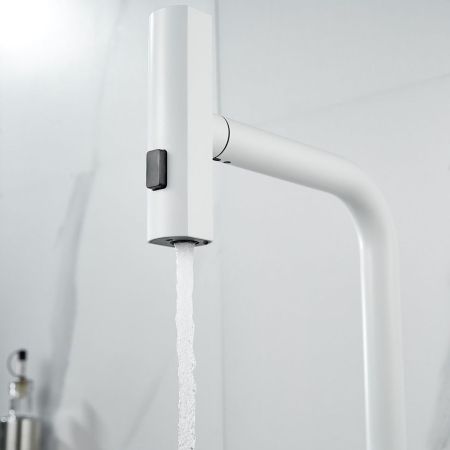 Смеситель для кухни с мультифункциональным изливом Raffine F203C, белый