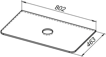Столешница Allen Brau Paris 80 1.36014.ON акриловый камень оникс, артикул 1.36014.ON