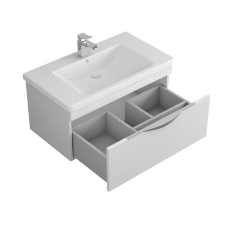 Тумба Sjel 80, белый лак, артикул OW25.02.00