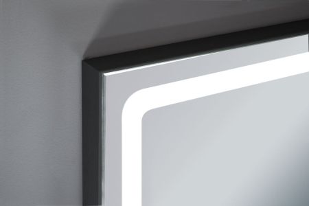 Xpertials EMIN, зеркало 120х80 см, LED свет, вкл/выкл с диммером, профиль черный матовый, артикул 84354135-36822
