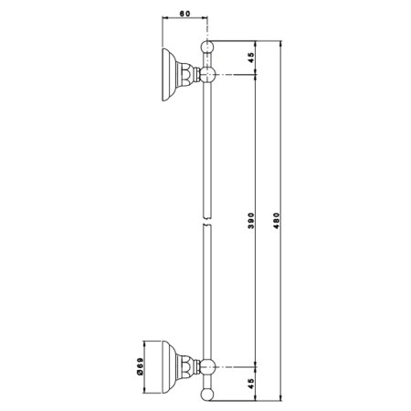 Nicolazzi Accessori Classica Полотенцедержатель 45 см Nicolazzi Accessori Classica Полотенцедержатель 45 см