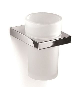 Gedy Lanzarote, настенный стеклянный стакан, цвет хром