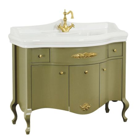 IMPERO База L110xH82xP57 см, для раковины 110 см, 3 двери 2 ящика, цвет: OLIVA, артикул 25958