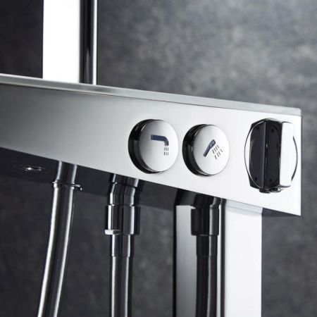 Смеситель для ванны Black&White Universe U6982 Хром Белый матовый, артикул 6982U