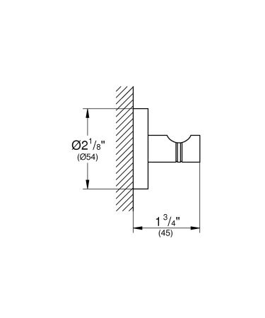 Крючок для халата GROHE Essentials, никель глянец (40364BE1) Крючок для халата GROHE Essentials, никель глянец (40364BE1)