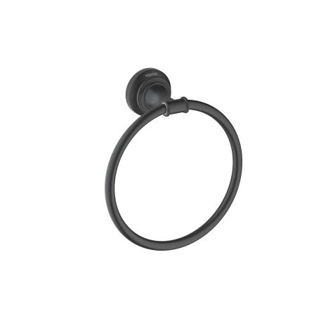 Полотенцедержатель кольцо AQUATEK, матовый черный AQ4512MB КЛАССИК, артикул AQ4512MB