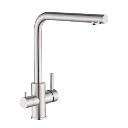 Смеситель для кухни с подключением к фильтру Fmark FS0962L, сатин