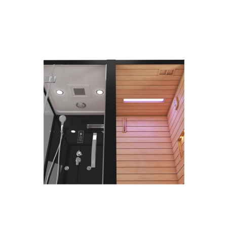 Сауна ALBANO Nero-R комбинированная 2в1 Cerutti SPA Black 1800x1100x2230