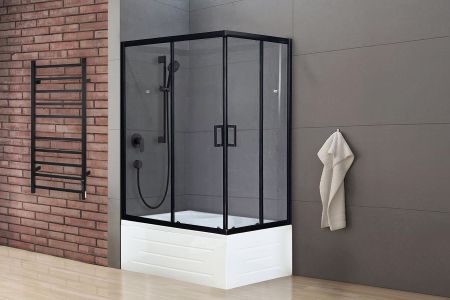 Душевой угол Royal Bath RB 8120BP-T-BL (прозрачное) левый, артикул RB8120BP-T-BL-L