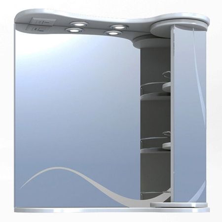 Зеркало со шкафом Vigo Callao 70 с подсветкой Белое, артикул 24-700